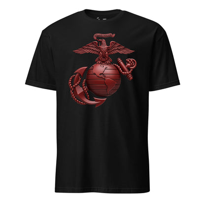 Matte Red Eagle Globe & Anchor T-Shirt