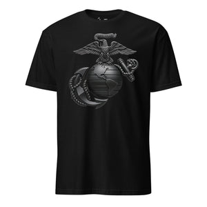 Matte Black Eagle Globe & Anchor T-Shirt