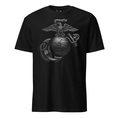 Matte Black Eagle Globe & Anchor T-Shirt