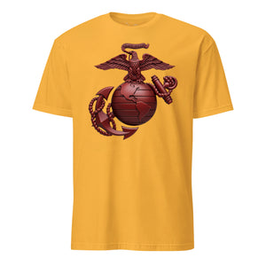 Matte Red Eagle Globe & Anchor T-Shirt
