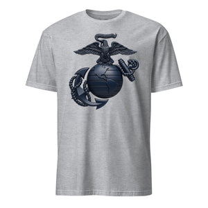 Matte Blue Eagle Globe & Anchor T-Shirt