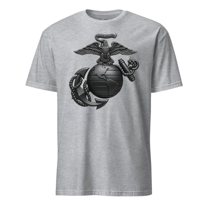 Matte Black Eagle Globe & Anchor T-Shirt