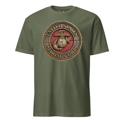 Wooden USMC Seal T-Shirt