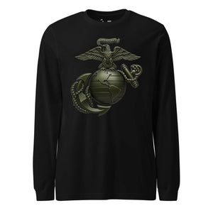 Matte OD Green Eagle Globe & Anchor Long Sleeve T-Shirt