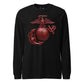 Matte Red Eagle Globe & Anchor Long Sleeve T-Shirt