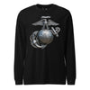Riveted Steel Eagle Globe & Anchor Long Sleeve T-Shirt - BLACK