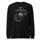 Matte Black Eagle Globe & Anchor Long Sleeve T-Shirt