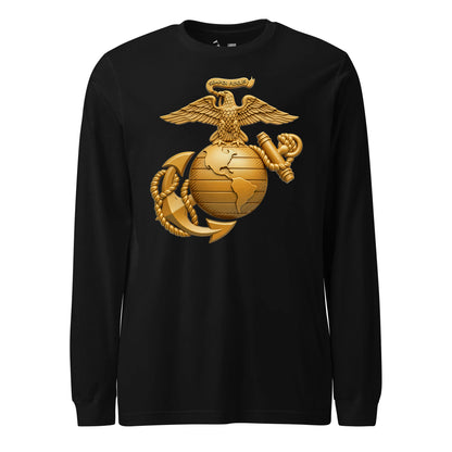 Matte Gold Eagle Globe & Anchor Long Sleeve T-Shirt