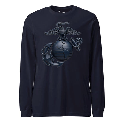 Matte Blue Eagle Globe & Anchor Long Sleeve T-Shirt