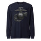Matte Black Eagle Globe & Anchor Long Sleeve T-Shirt