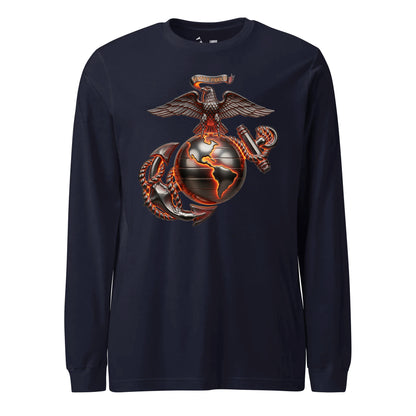 Molten Steel Eagle Globe & Anchor Long Sleeve T-Shirt