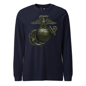 Matte OD Green Eagle Globe & Anchor Long Sleeve T-Shirt