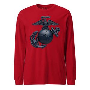 Matte Blue Eagle Globe & Anchor Long Sleeve T-Shirt