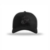 Eagle Globe & Anchor Carbon Fiber Patch Structured Hat - BLACK