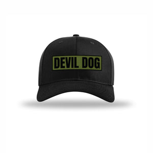 Devil Dog OD Green Patch Structured Hat