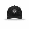Earned Never Given Carbon Fiber Patch Camo Structured Trucker - BLACK CAMO/BLACK