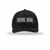 Devil Dog Carbon Fiber Patch Camo Structured Trucker - BLACK CAMO/BLACK