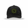 Earned Never Given OD Green Patch Camo Structured Trucker - BLACK CAMO/BLACK