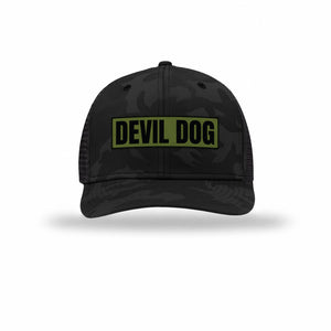 Devil Dog OD Green Patch Camo Structured Trucker