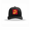 Scarlet & Gold EGA PVC Patch Structured Trucker - BLACK/WHITE