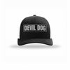 Devil Dog Carbon Fiber Patch Structured Trucker - BLACK/WHITE