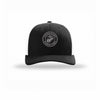 USMC Seal Carbon Fiber Patch Structured Trucker - BLACK/WHITE