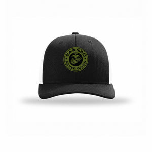 Earned Never Given OD Green Patch Structured Trucker - Leatherneck For Life