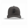Eagle Globe & Anchor Carbon Fiber Patch Structured Trucker - CHARCOAL/WHITE