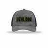 Devil Dog OD Green Patch Camo Structured Trucker - GREY CAMO/BLACK