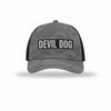 Devil Dog Carbon Fiber Patch Camo Structured Trucker - GREY CAMO/BLACK