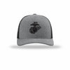 Eagle Globe & Anchor Carbon Fiber Patch Structured Trucker - HEATHER GREY/BLACK