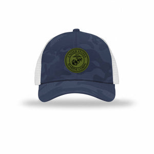 USMC Seal OD Green Patch Camo Structured Trucker - Leatherneck For Life
