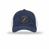 USMC Seal Carbon Fiber Patch Camo Structured Trucker - NAVY CAMO/WHITE