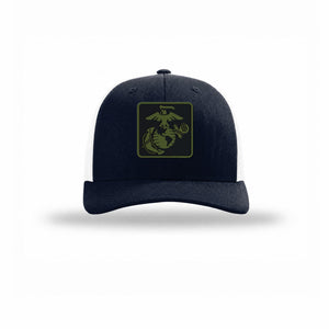 OD Green & Black EGA — NAVY/WHITE