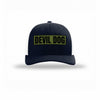 Devil Dog OD Green Patch Structured Trucker - NAVY/WHITE