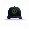 Earned Never Given OD Green Patch Structured Trucker - NAVY/WHITE