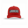 Jarhead Carbon Fiber Patch Structured Trucker - RED/WHITE