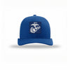 Navy & Silver EGA PVC Patch Structured Trucker - ROYAL/WHITE