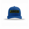 Flexfit Jarhead OD Green Patch Structured Trucker - ROYAL/WHITE