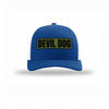 Devil Dog OD Green Patch Structured Trucker - ROYAL/WHITE