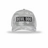 Devil Dog Carbon Fiber Patch Camo Structured Trucker - WHITE CAMO/WHITE
