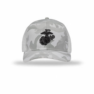 Eagle Globe & Anchor Carbon Fiber Patch Camo Structured Trucker