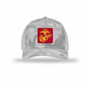 Scarlet & Gold EGA PVC Patch Camo Structured Trucker - WHITE CAMO/WHITE