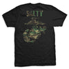 Salty Woodland Camo T-Shirt - BLACK
