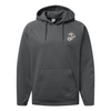 EGA Performance Fleece Hooded Sweatshirt - Silver Logo - GREY