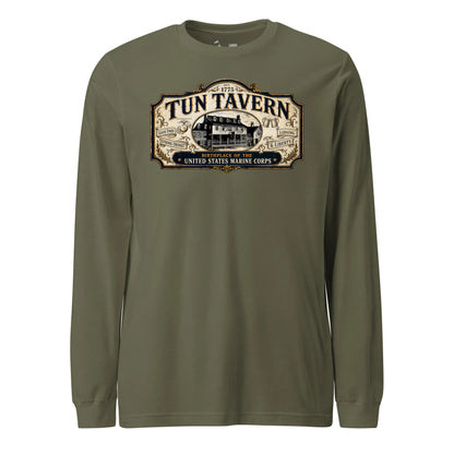 251st USMC Birthday Tun Tavern Vintage Sign Long Sleeve T-Shirt