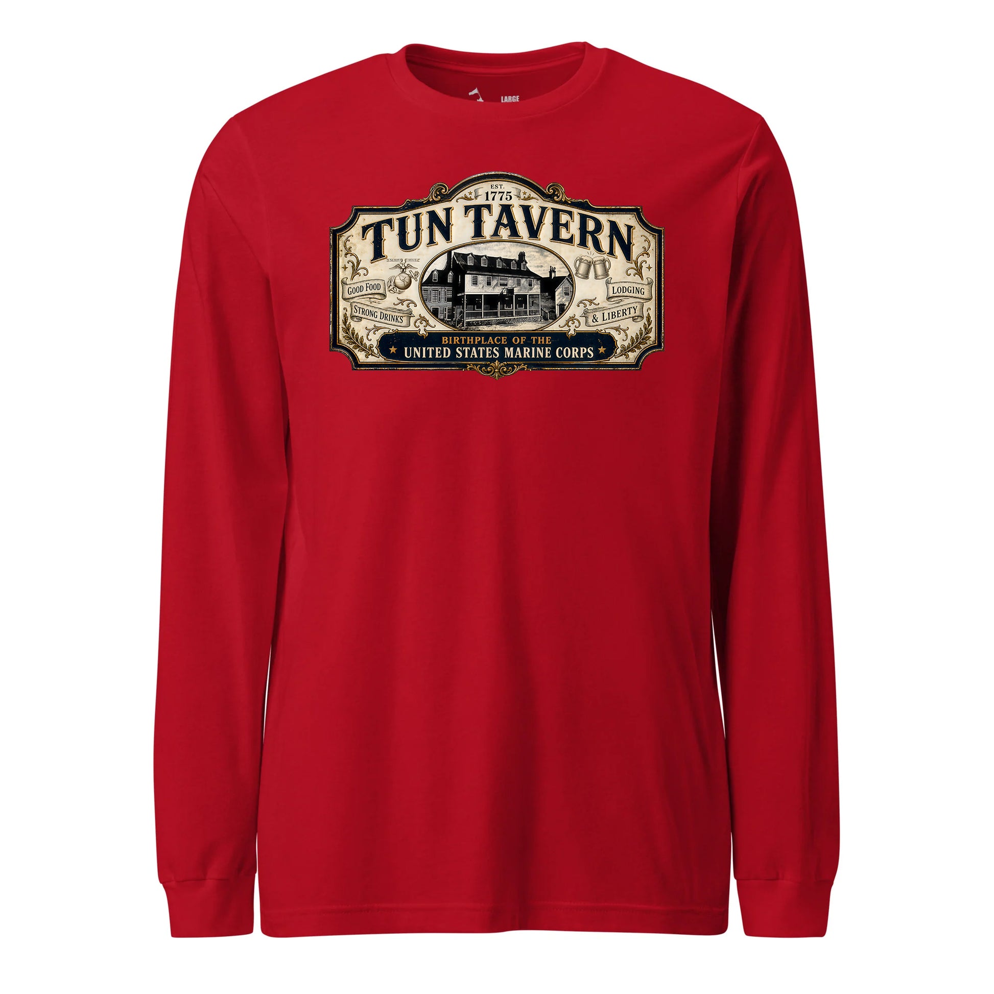 251st USMC Birthday Tun Tavern Vintage Sign Long Sleeve T-Shirt