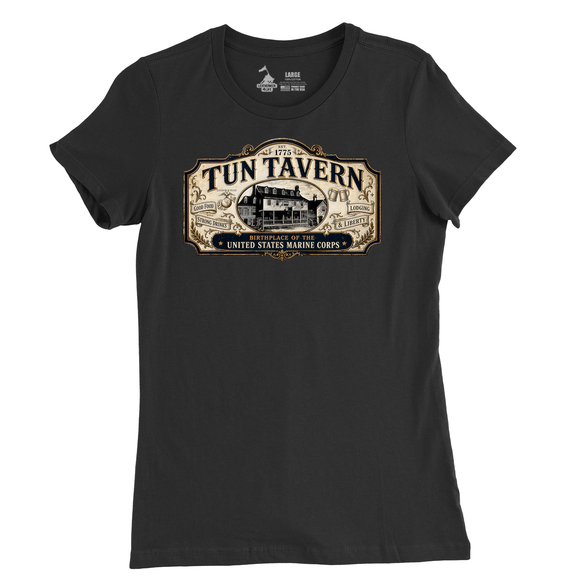 251st USMC Birthday Tun Tavern Vintage Sign Womens T-Shirt