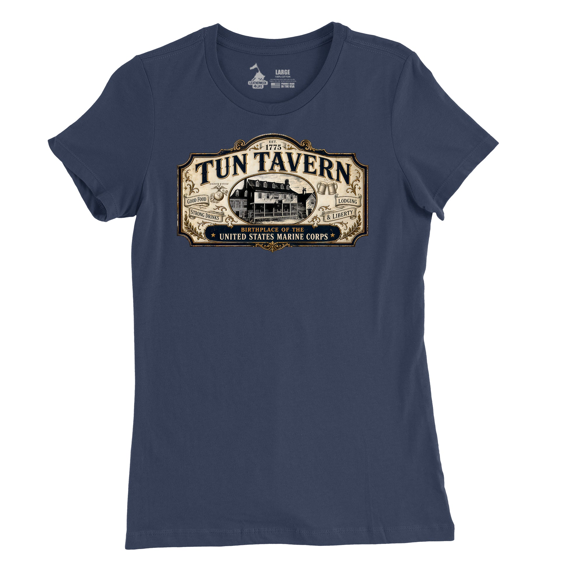 251st USMC Birthday Tun Tavern Vintage Sign Womens T-Shirt