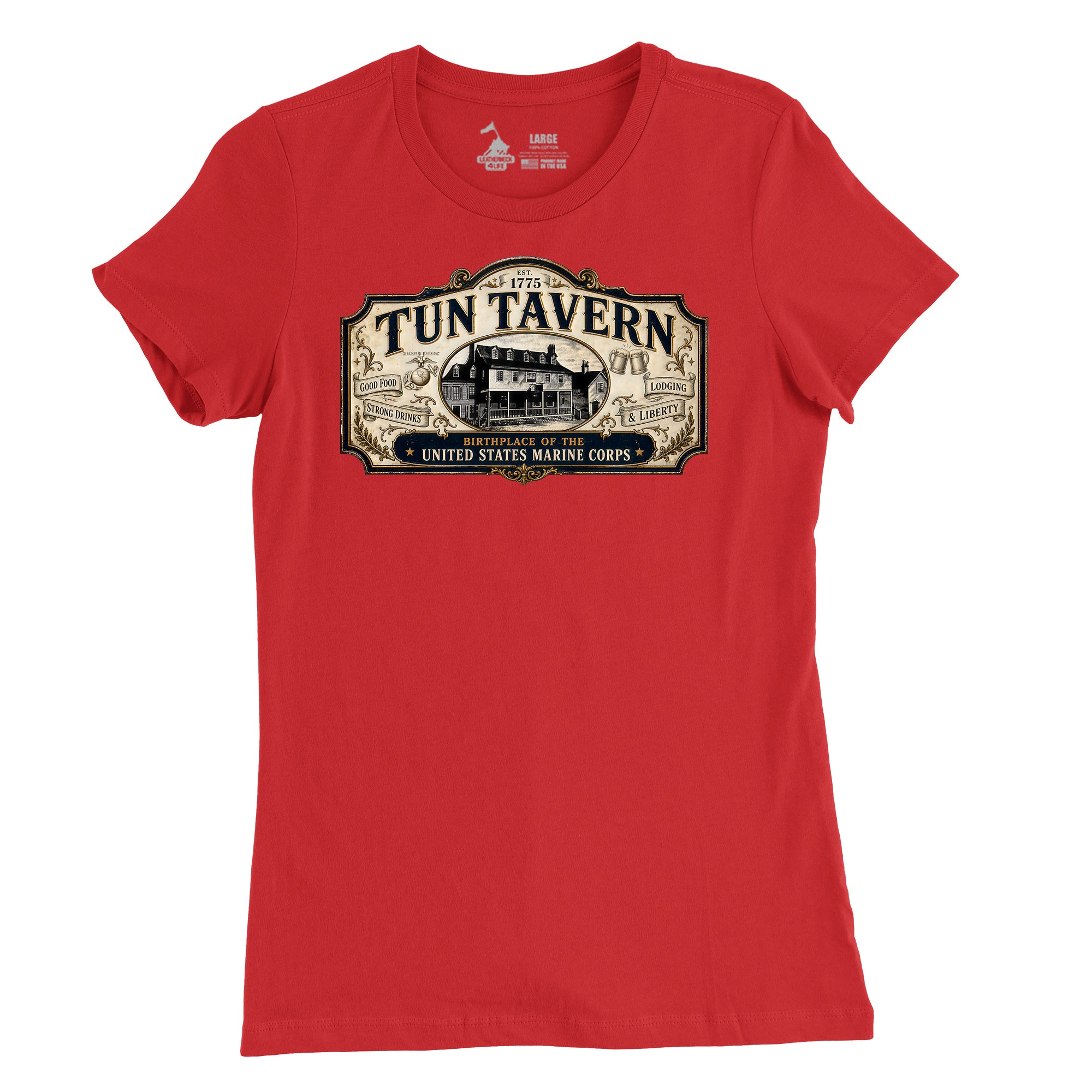 251st USMC Birthday Tun Tavern Vintage Sign Womens T-Shirt